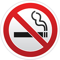 sluta röka-skylt